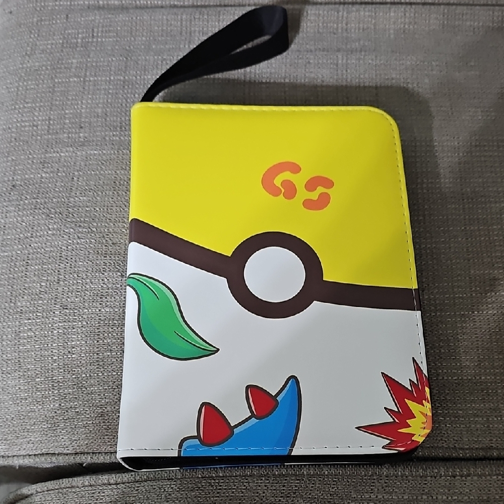 Yellow and White Pokémon Themed Trading Card Binder
